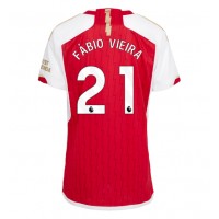 Camisa de Futebol Arsenal Fabio Vieira #21 Equipamento Principal Mulheres 2023-24 Manga Curta